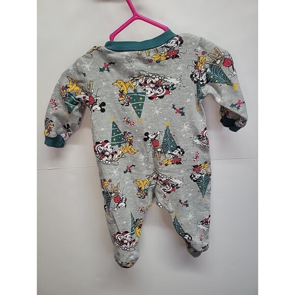 Disney baby 1 Piece Sleeper Baby 0-3 Months Mickey Mouse Pluto Dog Christmas - Picture 5 of 8